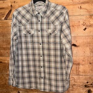 Blue Ranchwear Plaid Long Sleeve Shirt